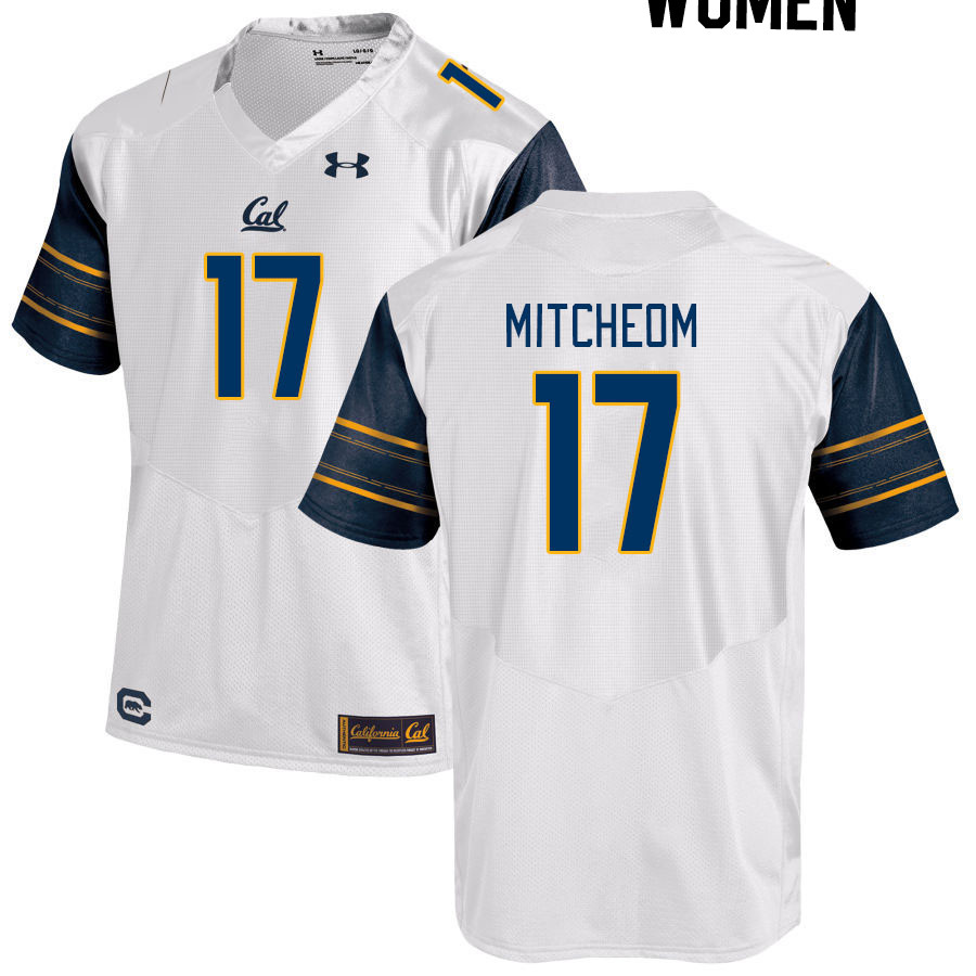 Women #17 Noah Mitcheom California Golden Bears College Football Jerseys Stitched Sale-White - Click Image to Close